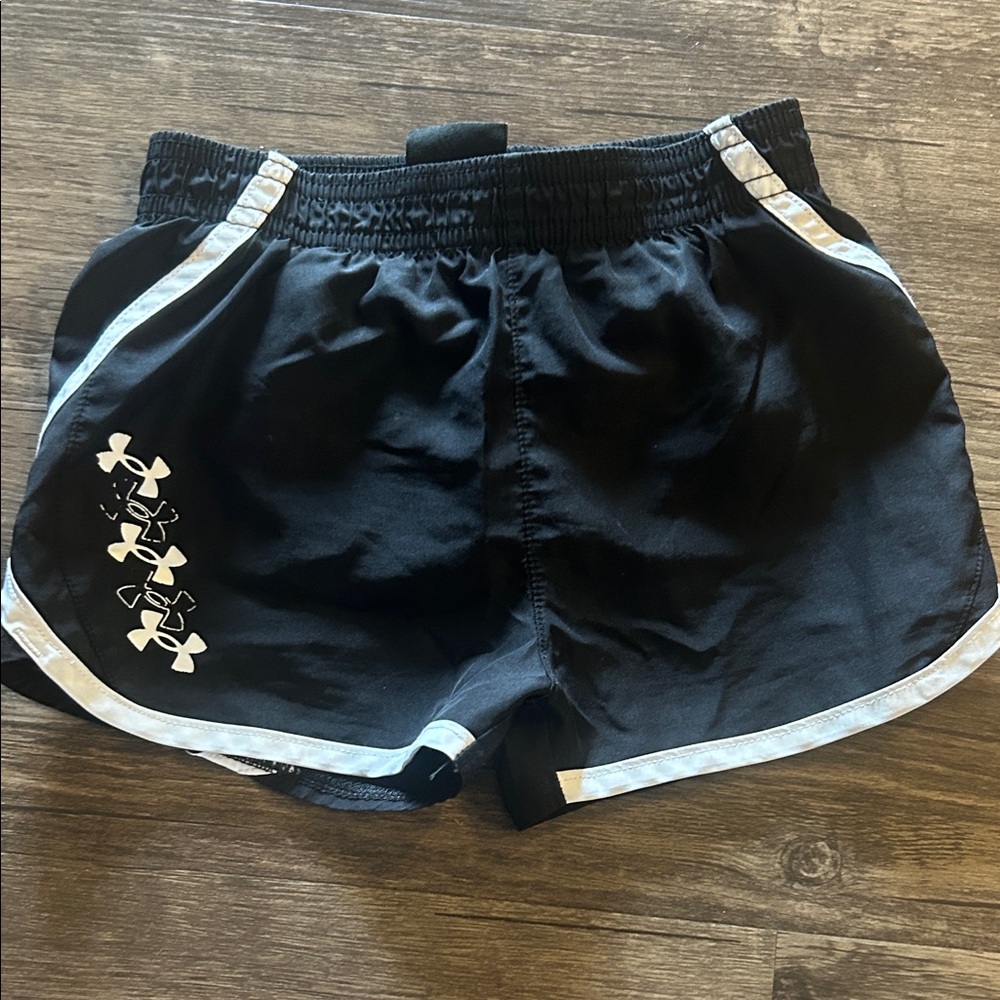 Under Armour Women's Black Shorts with White Trim